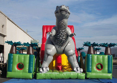 Menakjubkan Jurassic Survivor Dinosaur Inflatable Hambatan, Balita Hambatan Course