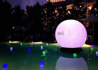 Malam Inflatable Iklan Produk, Purple Inflatable LED Balloon Light Untuk Tampilan