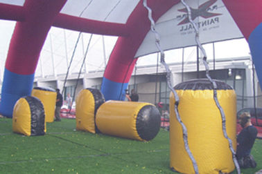0.9mm PVC Inflatable Air Paintball Bunker Laser Tag Bunker Menembak Game Olahraga Tiup Untuk Taman Bermain