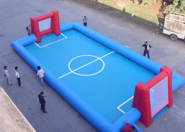 Luar ruangan 12 x 2 x 6m Inflatable Soccer Field / Football Pitch Dengan Pompa Udara