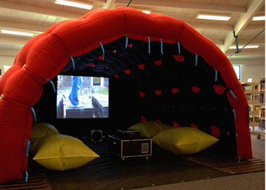 Tenda luar ruangan merah, Giant Garge Inflatable Tent Untuk Mobil Dengan Bahan PVC