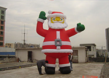 Customzied 6M Inflatable Ssanta Claus, PVC Santa Claus Air Balloon Untuk Iklan