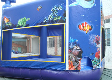 Indoor atau Outdoor Kelas Komersial Bouncy Castle / 0.55MM PVC Inflatable Bouncer