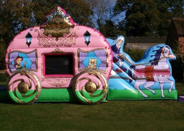 12 &amp;#39;x 18&amp;#39; Pink Princess Carriage Puri Inflatable Combo Untuk Girl&amp;#39;s Birthday Party
