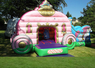 12 &amp;#39;x 18&amp;#39; Pink Princess Carriage Puri Inflatable Combo Untuk Girl&amp;#39;s Birthday Party