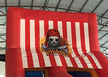 Red Inflatable Pirate Boat / Tiup Kapal Bajak Laut Fun City Inflatable Playground
