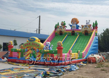 Digital Printing PVC 0.55mm Besar Inflatable Slides Untuk Anak-Anak / Dewasa CE