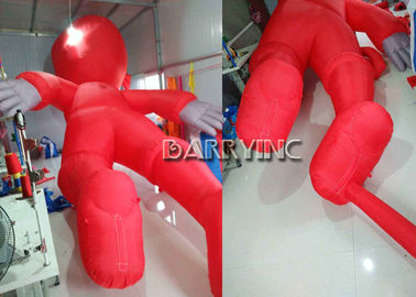 CE Sertifikat Outdoor Giant Advertising Inflatables Red Inflatable Hero Cartoon