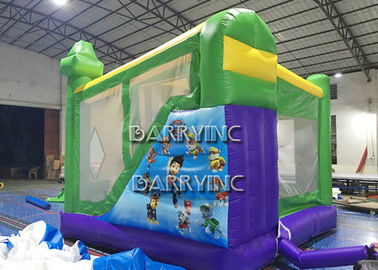 PVC Bahan Inflatable Bouncer Castle Dengan Slide 4m * 5m * 4m Waterproof
