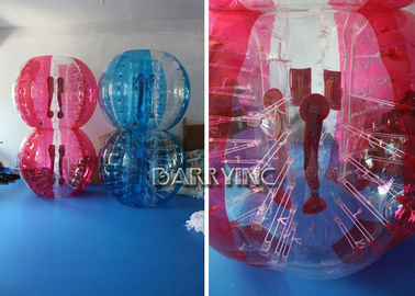 Outdoor Inflatable Kids Toys 1.8M TPU Bahan Half Blue Bubble Ball / Red Bubble Balls