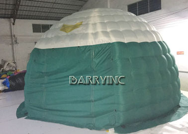 Hijau Putih Air Dome Iklan Inflatable Tenda PVC Fabrics Untuk Partai / Acara