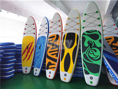 Double Layer Drop Stitch PVC Inflatable SUP Paddle Board Dengan Pola