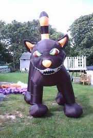 CE Sertifikat Outdoor Giant Advertising Inflatables Black Cat Untuk Halloween Festival
