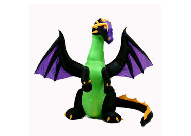 Halloween Dekorasi 9 Ft.  H Proyeksi Inflatable Fire / Ice Dragon With Wings