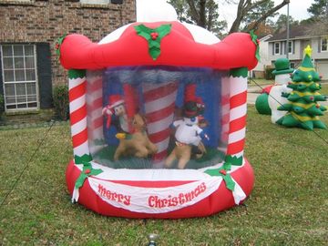 Merah Natal Tiup Gudang Bouncer Menakjubkan Rumah Bouncing Pesta Anak-anak