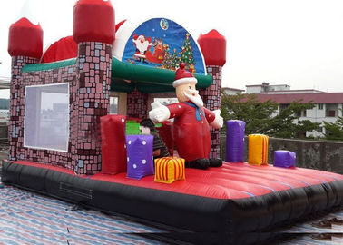 Jungel Inflatable Balita Playground, Kastil Santa Claus House Outdoor Bouncy