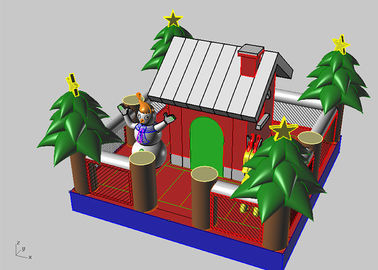 Inflatable Christmas Tree / House Anak Inflatable Jumping Castle Untuk Anak-Anak
