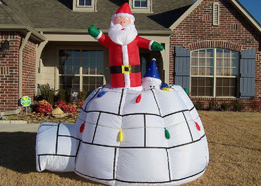 Dekorasi Natal Iklan Inflatables Santa Claus Dan Tenda Merah Besar