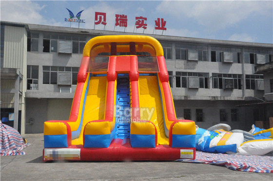 0.55mm PVC Double Lane Blow Up Slide Inflatable Kids Slide Toys Untuk Taman Bermain
