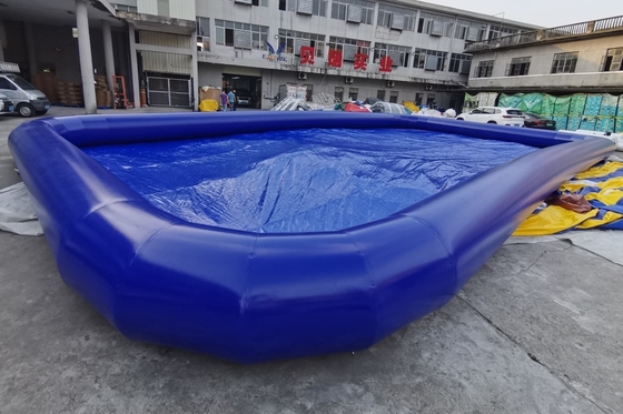 0.9mm PVC Commercial Grade Blue Inflatable Swimming Pool Game Hiburan