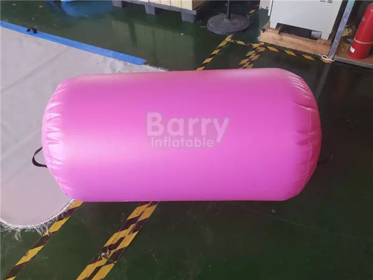 75cm 90cm Diameter Inflatable Air Roller Barrel Mudah Dipindahkan Warna Pink