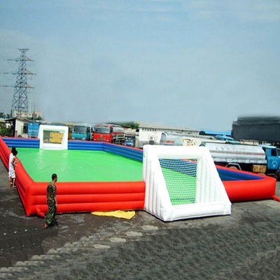 Tarpaulin Inflatable Sports Games Soapy Soccer Field Football Bounce House