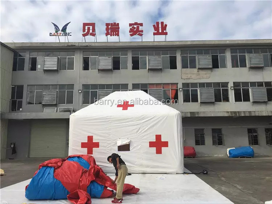 Pvc Tarpaulin Medical Inflatable Hospital Tent Tahan Air Untuk Keadaan Darurat