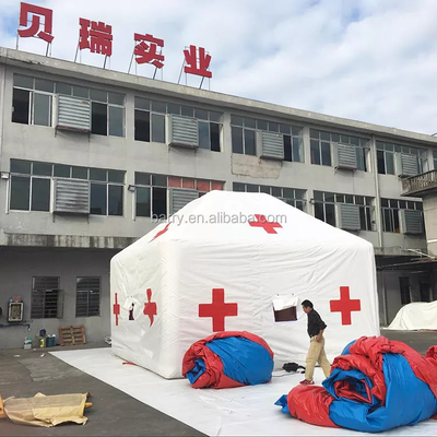 Pvc Tarpaulin Medical Inflatable Hospital Tent Tahan Air Untuk Keadaan Darurat