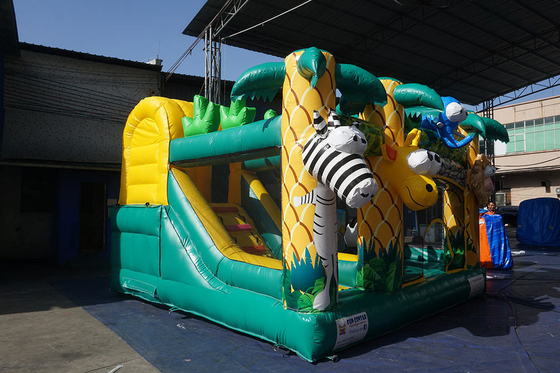 Anak-anak Tarpaulin Inflatable Jumping House Goyang Castle Combo Dengan Seluncuran
