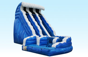 Giant 18FT Ocean Wave Slide, PVC Bahan Inflatable Outdoor Water Slides