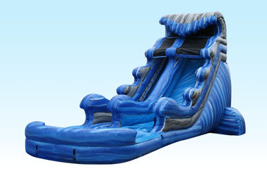 22Ft Tidal Wave Backyard Water Slides, Singel Lane Inflatable Super Slide Dengan Tangga Panjat