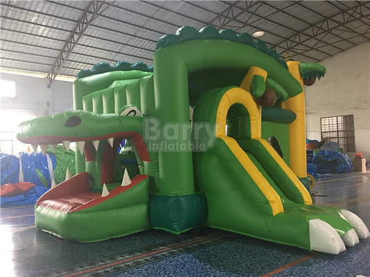 Komersial PVC Inflatable Slide Combo Party Moon Castle Bounce And Slide