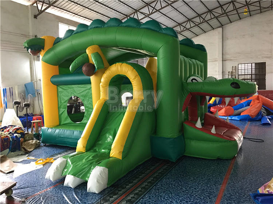 Komersial PVC Inflatable Slide Combo Party Moon Castle Bounce And Slide