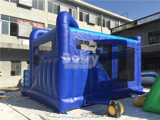 EN71 Halaman Belakang Inflatable Princess Bounce House Dengan Slide