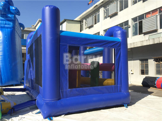 EN71 Halaman Belakang Inflatable Princess Bounce House Dengan Slide