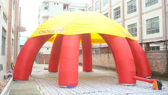 Oxford Atau PVC Inflatable Spider Dome Tent 10m Diameter Digital Printing