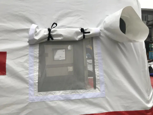 Tenda Pertolongan Pertama Rumah Sakit Pvc Tarpaulin Red Cross Inflatable Tent