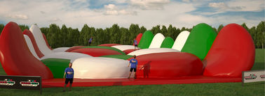 Disesuaikan Besar Inflatable 5k Run / Inflatable Bouncy Course Untuk Persetujuan Acara Musim Panas CE