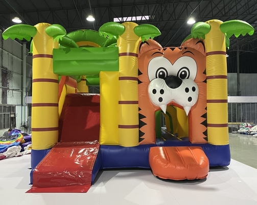 PVC Tarpaulin Inflatable Bouncy Castles Inflatable Jumping House Lion Design