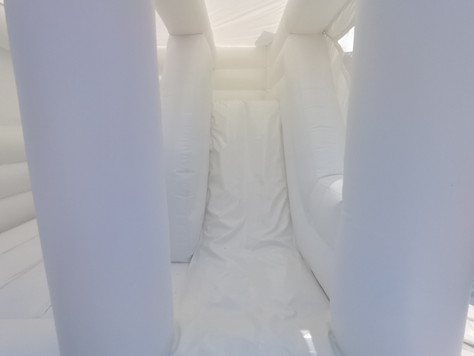 5x4m Kastil Goyang Komersial Putih Balita Rumah Bouncing Inflatable Bouncer Pernikahan
