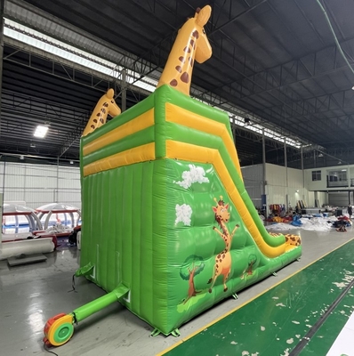 Plato Commercial Giraffe Double Inflatable Water Slides Tema Kartun