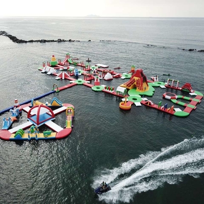 PVC Floating Inflatable Water Park Aqua Park Floating Rintangan Anti UV