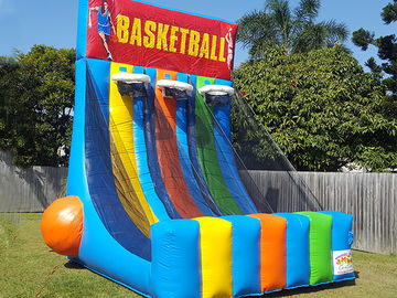 0.55 PVC Tarpaulin Inflatable Permainan Interaktif Raksasa Inflatable Basketball Hoop