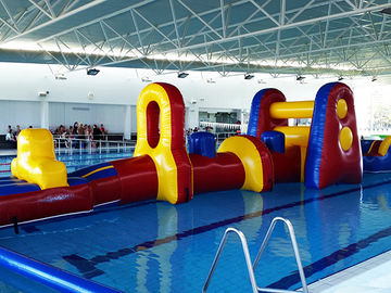 Aqua Commercial Fun Inflatable Slide / Air Blow Up Kendala Kursus Untuk Kolam Renang