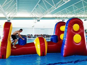 Aqua Commercial Fun Inflatable Slide / Air Blow Up Kendala Kursus Untuk Kolam Renang