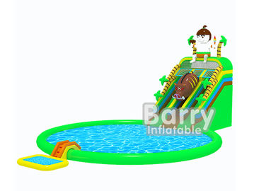 Kartun Jurassic Inflatable Water Park Jungle Inflatable Aqua Park CE Sertifikat