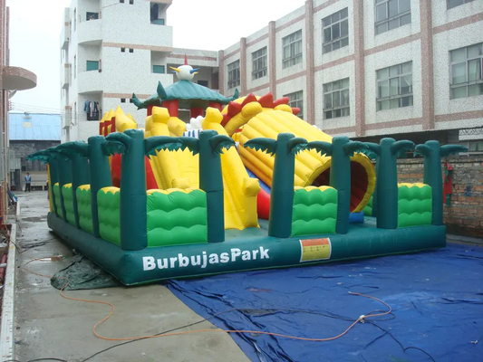 Portable Inflatable World Amusement Park Custom Outdoor Kids Air Inflatable Playground