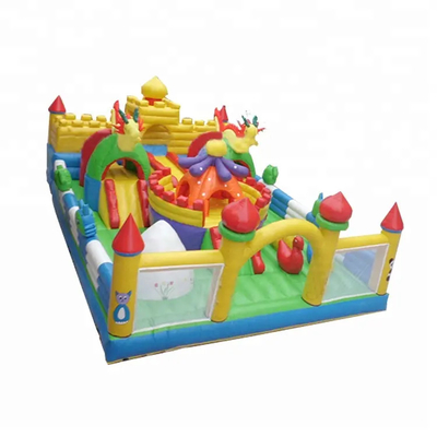 0.55mm Plato Bouncy Castle House Untuk Anak-anak Kastil Taman Bermain Tiup Luar Ruangan