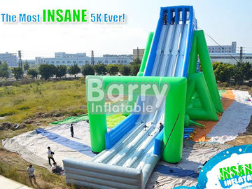 Disesuaikan 5k Slingshot Raksasa Inflatable Slide Untuk Dewasa 0,55mm PVC terpal