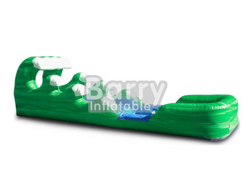 Kustom Tsunami Inflatable Water Slides N Slide / Gunung Berapi / Gelombang Slip Slide Untuk Musim Panas